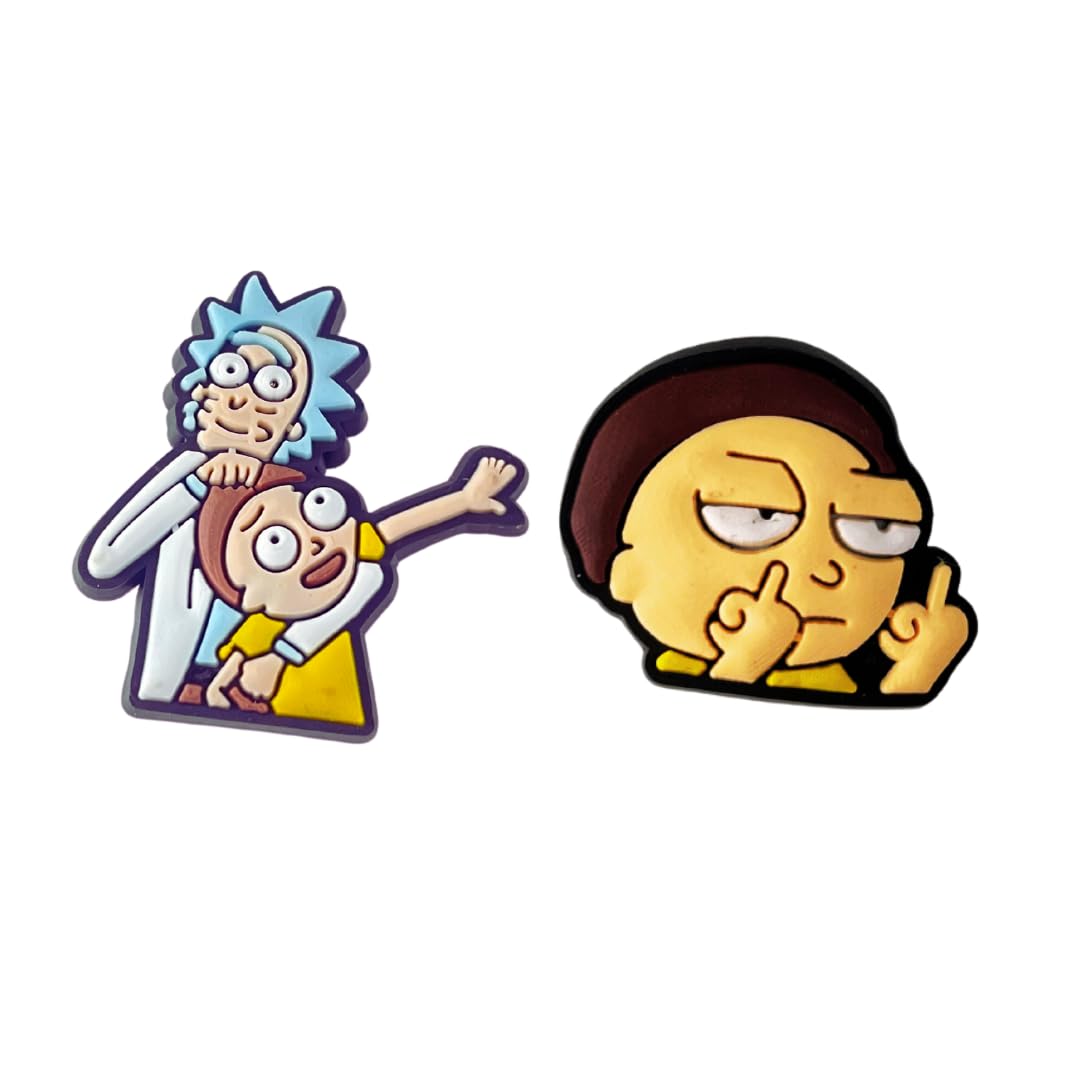YellowCult Pack of 2 Shoe Charms for Clog Shoes, Wristband Charm, Shoe, Bracelet Decoration or Party Gifts [Rick & Morty] (B0C9YCD9S2) Amazon Price History, Amazon Price Tracker