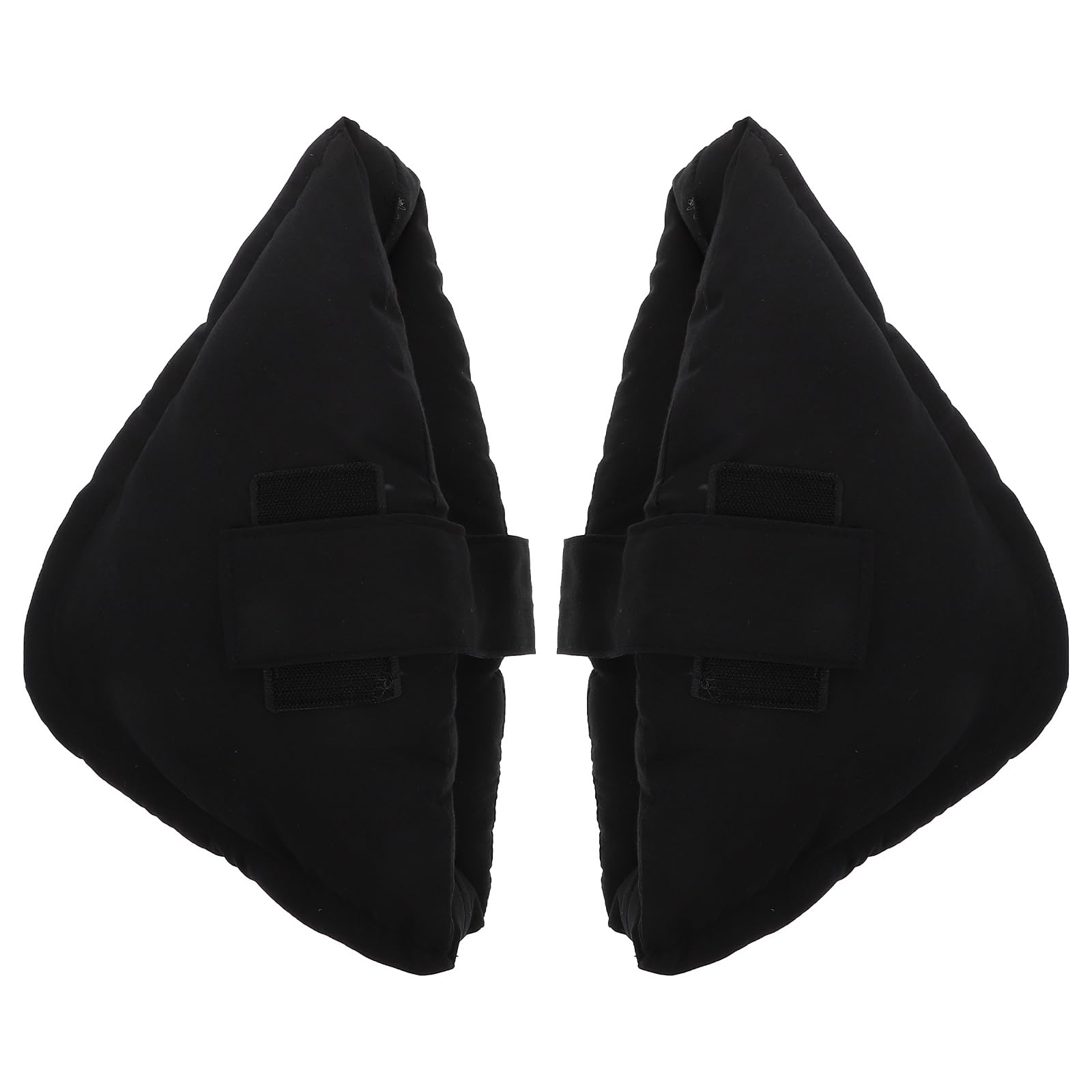 Protector de Talones Negro Cómodo para Hospital, Cojín de Talón de Tela y Cellucotton que Alivia la Presión y Protege los Pies