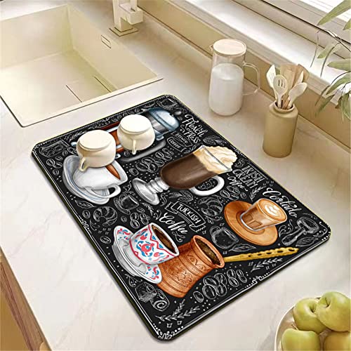 Afdruipmat | Absorberende Afdruipmat Voor In De Keuken | Wasmachine Droogmat Voor Aanrecht Antislip Voor In De Keuken Koffiezetapparaat Bar Mat (60x60cm,Blauw Afdruipmat | Absorberende Afdruipmat Voor In De Keuken | Wasmachine Droogmat Voor Aanrecht Antislip Voor In De Keuken Koffiezetapparaat Bar Mat (60x60cm,Blauw