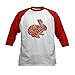 CafePress Colorful Floral Easter Bunny Baseball Jersey Kids Cotton Baseball Jersey, 3/4 Raglan Sleeve Shirt