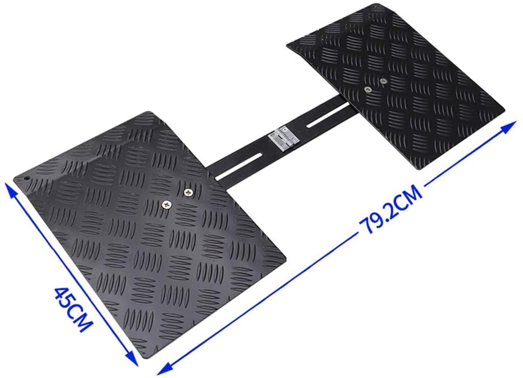Tapete plegable ligero para sillas de ruedas, scooters, cochecitos, tabla de rampa multifuncional plegable portátil con escalones bajos