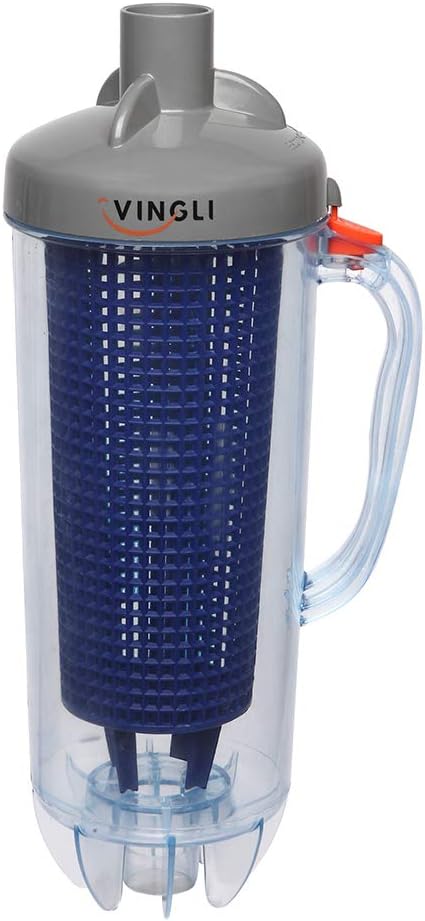 Leaf Canister with Plastic Mesh Basket Leaf Trap with Handle Skim Leaves and Twigs Fits Pool Vacuum Cleaner Automatic Sweeper, Blue