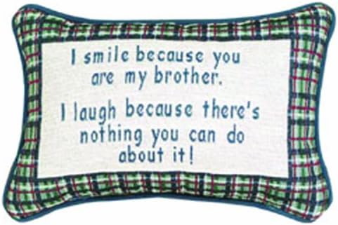 Manual I Smile I Laugh/Brother 12.5 x 8.5-Inch Decorative Throw Pillow image 2