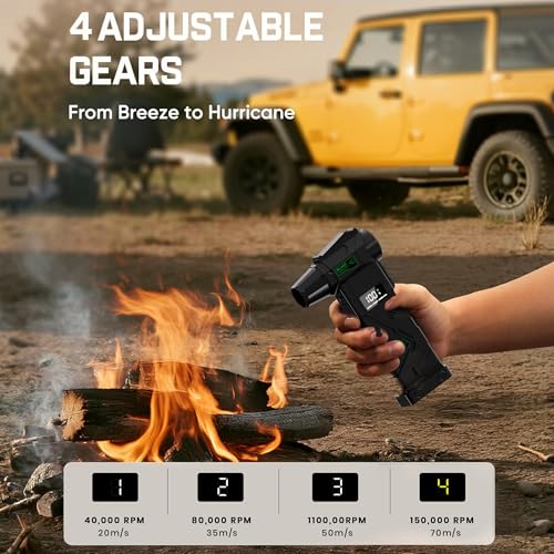 Image of Carlizem 2026 TurboJet Blast 150000 RPM India's Most Powerful Air Duster 8000 Mah Cordless Air Blower for Dust Cleaning, Car, PC, Home | Brushless Motor Type-C Rechargeable Mini Portable