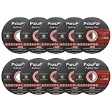 Trennscheiben für Metall, Edelstahl, 10 Stück, 115mm x 1mm x 22mm, für Winkelschleifer