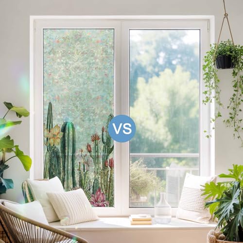 Vinilo decorativo protección ventana arcoíris 18x39 pulg miniatura 6