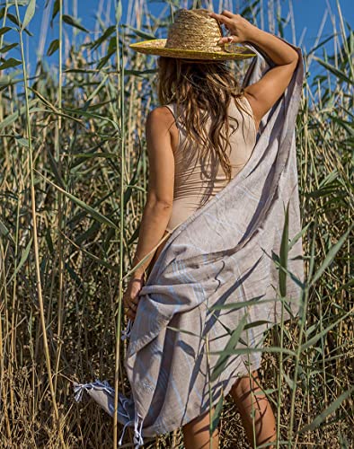 LeStoff Turkish Hammam Towel, 100% organic cotton, 95 x 180 cm, Pre-washed, Absorbent, Quick-drying, Lightweight - Image 4