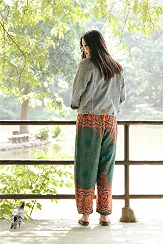 LOFBAZ Harem Boho Pants for Women Yoga S-4XL Plus Hippie Clothing PJ4