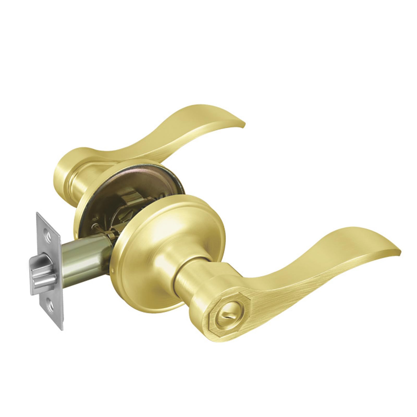 Keyless Entry Door Handle Handle Weather Resistant Coating Left Right Hand Operations Interior Door Modern Zincs Alloys Levers