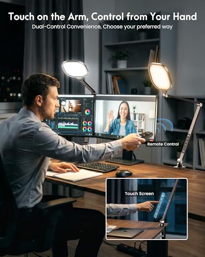 Image of Zoom Lighting for Computer, LED Desk Lamp with Clamp for Video Conference