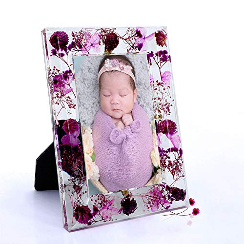 FONMY Purple Flower Picture Frame 3x5 Acrylic Frame for Wall Decor and Tabletop Display Worth Memorial Gifts Picture Frames Unique Photo Frame with Purple Dried Flowers as Home Decoration FONMY Purple Flower Picture Frame 3x5 Acrylic Frame for Wall Decor and Tabletop Display Worth Memorial Gifts Picture Frames Unique Photo Frame with Purple Dried Flowers as Home Decoration