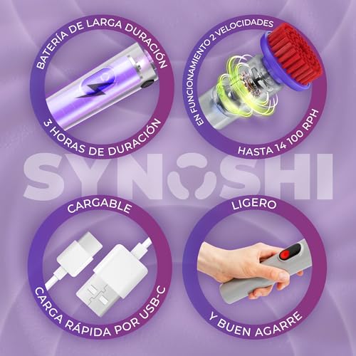 Image of SYNOSHI PRO Electric Spin Scrubber Cordless Cleaning Bathroom Scrubber | Waterproof Shower Cleaning Brush with Adjustable Angles, 2 Speed, 180Min Work Time for Floor, Bathtub, Kitchen, Car, Tub