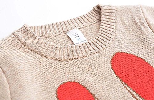 Girls Solid Color "Crazy Zoo" Long Sleeve Pullover Sweater3