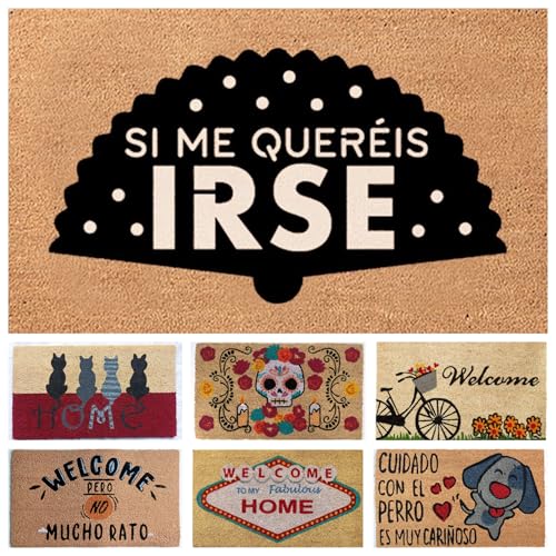 DONATELLA Felpudo Coco Dibujo con Base Antideslizante de PVC - 40x70 cm, IRSE