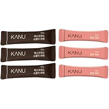 Maxim KANU Korean Premium Coffee Sampler Latte Coffee Mix Variety Packets - Dolce & Espresso Chocolat Latte each 3 sticks, total 6 sticks