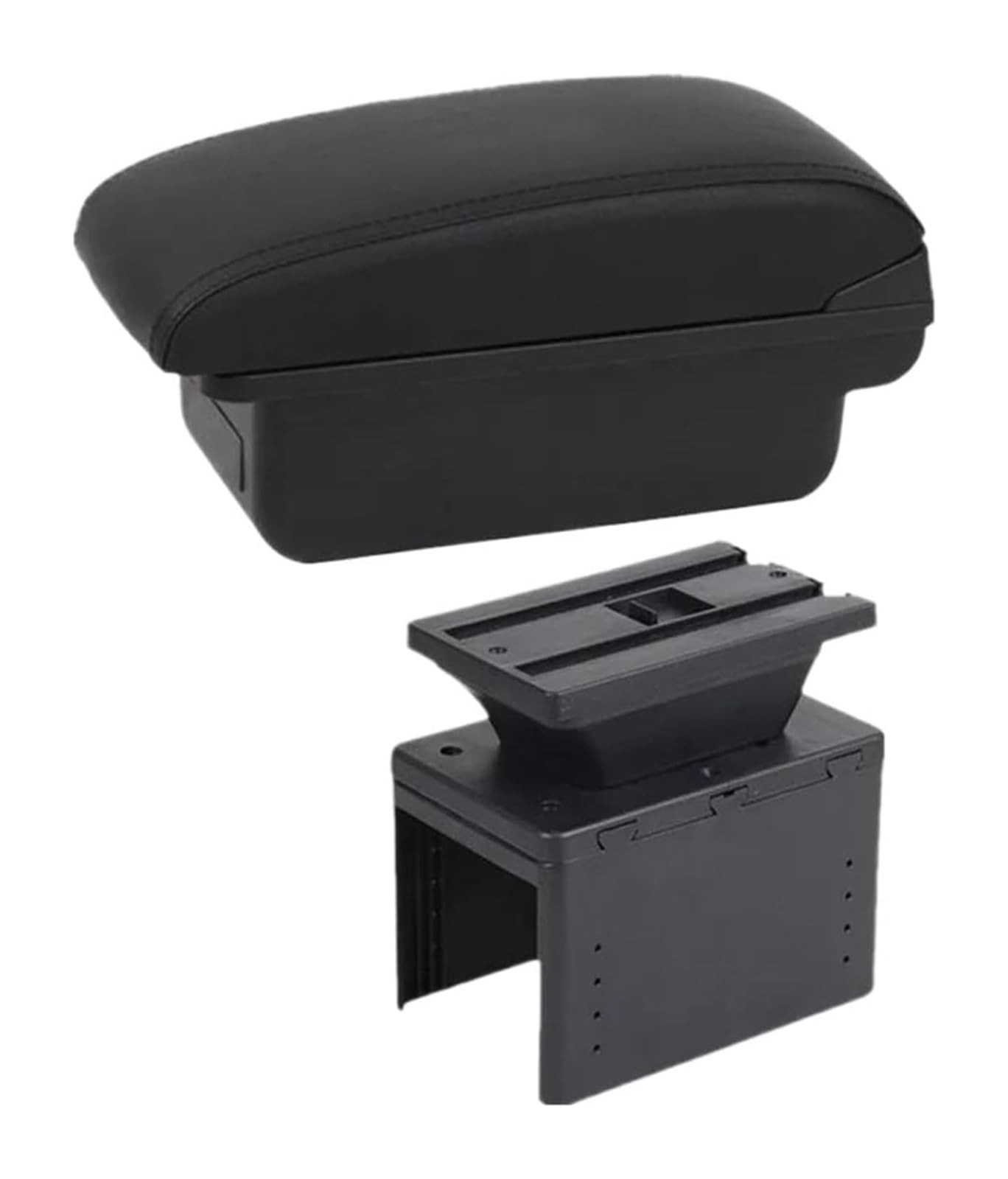 Boîte Rangement Console Centrale Pour Accoudoir Voiture Universel Modèle Boîte Rangement Accessoires Pièces Rénovation Augmente Et Soulage Fatigue(A1 Black Line No Usb)