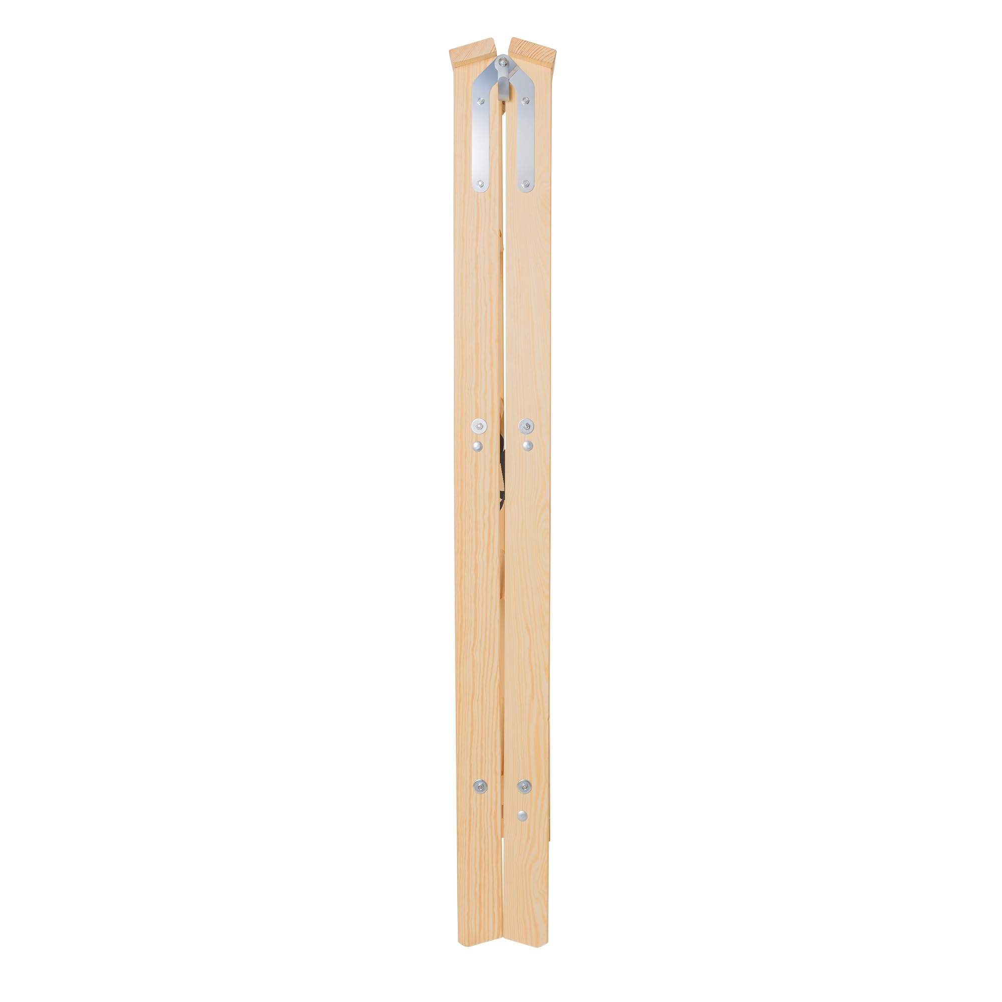 KADAX Escalera de madera plegable de 5 peldaños con gancho de acero, escalera de caballete para pintura, escalera doméstica