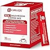 OMOGS Mushroom Coffee, 10 in 1 Extract Powder Blend Lion's Mane, Reishi, Cordyceps, Chaga, Turkey Tail, Instant Coffee-for Energy, Focus, Memory, Digestion & Immunity, 30 Serving
