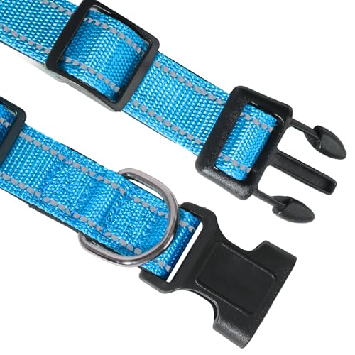 Collar reflectante para perro con correa y placa ID miniatura 7