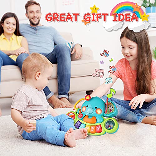 Kidpal Baby Musical Toys For 3 6 9 12 18 Months Boys & Grils, Elephant Music Keyboard Piano Toy For Infant Kids Toddler 1 2 Year Old, Educational Light Up Toy With Fine Motor, Gift For Newborn Baby1 #TOP6