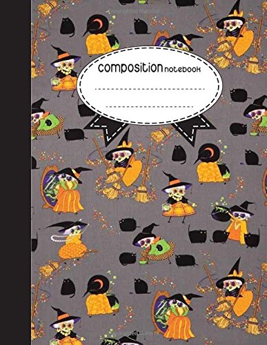 Composition Notebook, 8.5 x 11, 110 pages: Hellcat Halloween: (School Notebooks)