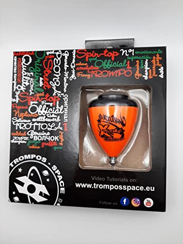 trompos space Saturno XT Roller Gerardo Montero und Javi De María Kreisel, ab 3 Jahren, inklusive Schnur, Trompete und Brotdose, Orange, Medium (SXRNJCU)