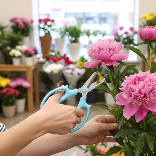12 tijeras para flores acero inoxidable, set de jardinería miniatura 3