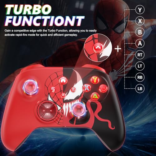 Image of Dinosoo RGB Bluetooth Gamepad with 4 Motors, Turbo & Macro for Xbox X|S /One /PC - 3.5mm Jack