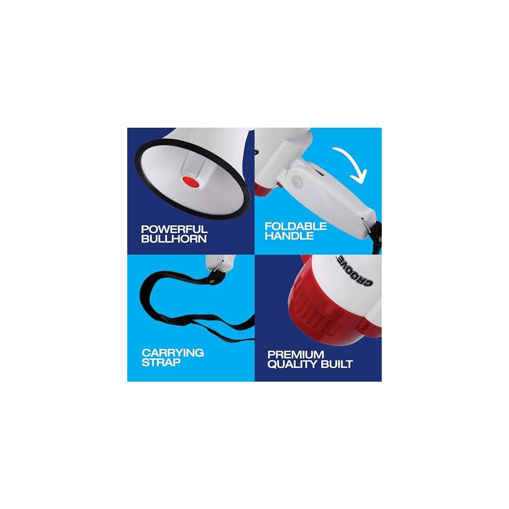 Megafono Pyle 50W Con Sirena - Portata 365m | Microfono Staccabile, AUX | Per Sport E Sicurezza - Foto 7