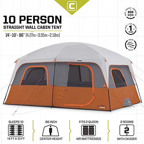 Carpa CORE para 10 personas con paredes rectas y kit miniatura 4
