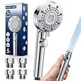 シャワーヘッド マイクロバブル 高水圧 超微細泡シャワー 最大90% 節水 ナノバブル ミストシャワー ヘッド 5段階モード 毛穴洗浄 汚れ除去 手元止水 保温保湿 肌ケア 美肌 簡単3秒取付 ヘッドスパ 4種アダプター全規格対応（K/M/T/G型）