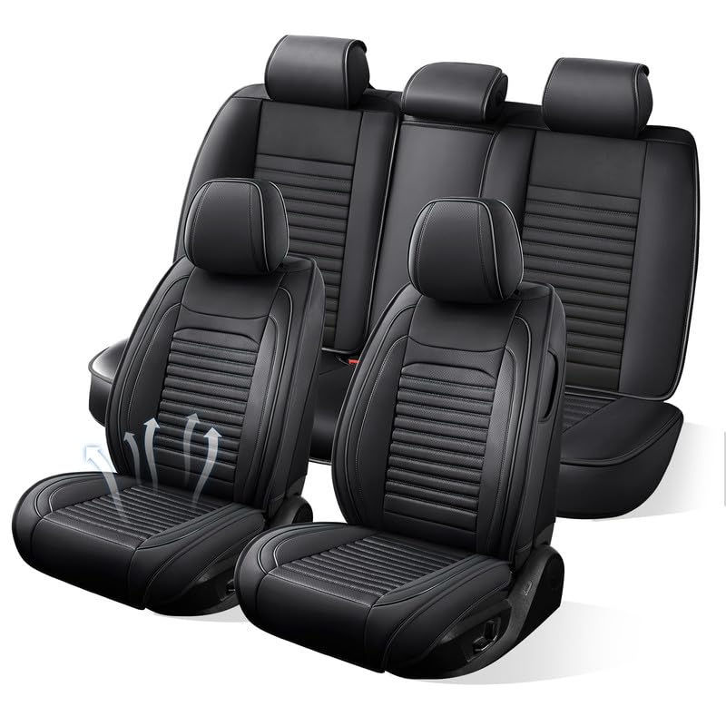 Image of Seat Covers Full Set Fit for Chevy /Chevrolet Impala 2000-2020, Black