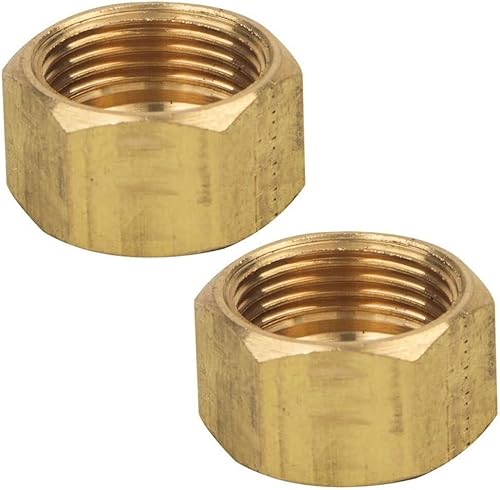 MaxLLTo Paquete de 2 tapas de compresión de latón sin plomo #61C de 3/8 pulgadas para Thrifco Plumbing 4401047
