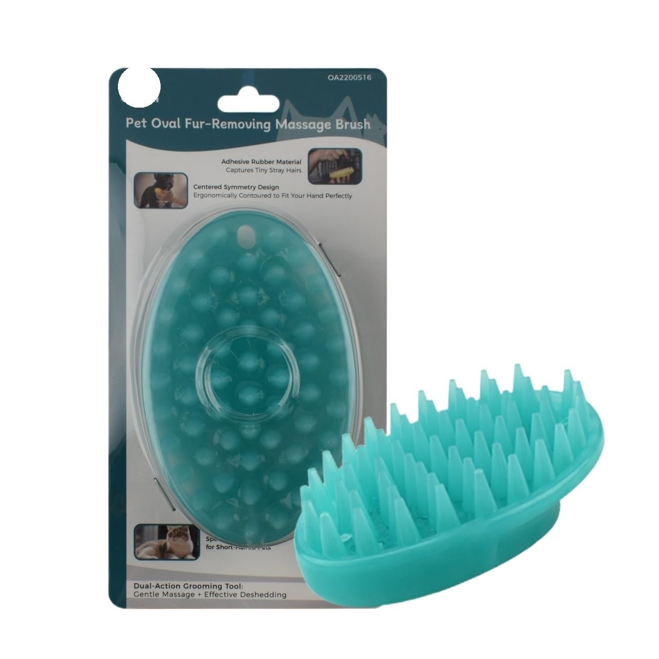 2 Stück Oitabi-Gummi-Currybürste(Blue)