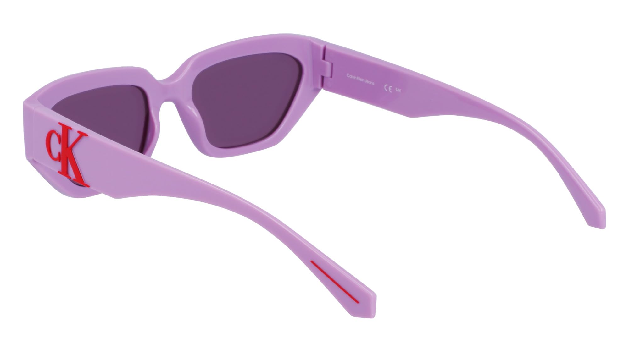 Calvin Klein Jeans CKJ23652S 540 Lilac Sunglasses Unisex Iniettato, Modified Rectangle, 54