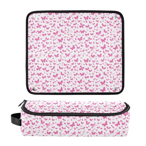 Bolsa organizadora y tapete resistente al calor para herramientas de cabello Marble, tamaño de viaje, para planchas, rizadores y accesorios de cuidado capilar miniatura 3