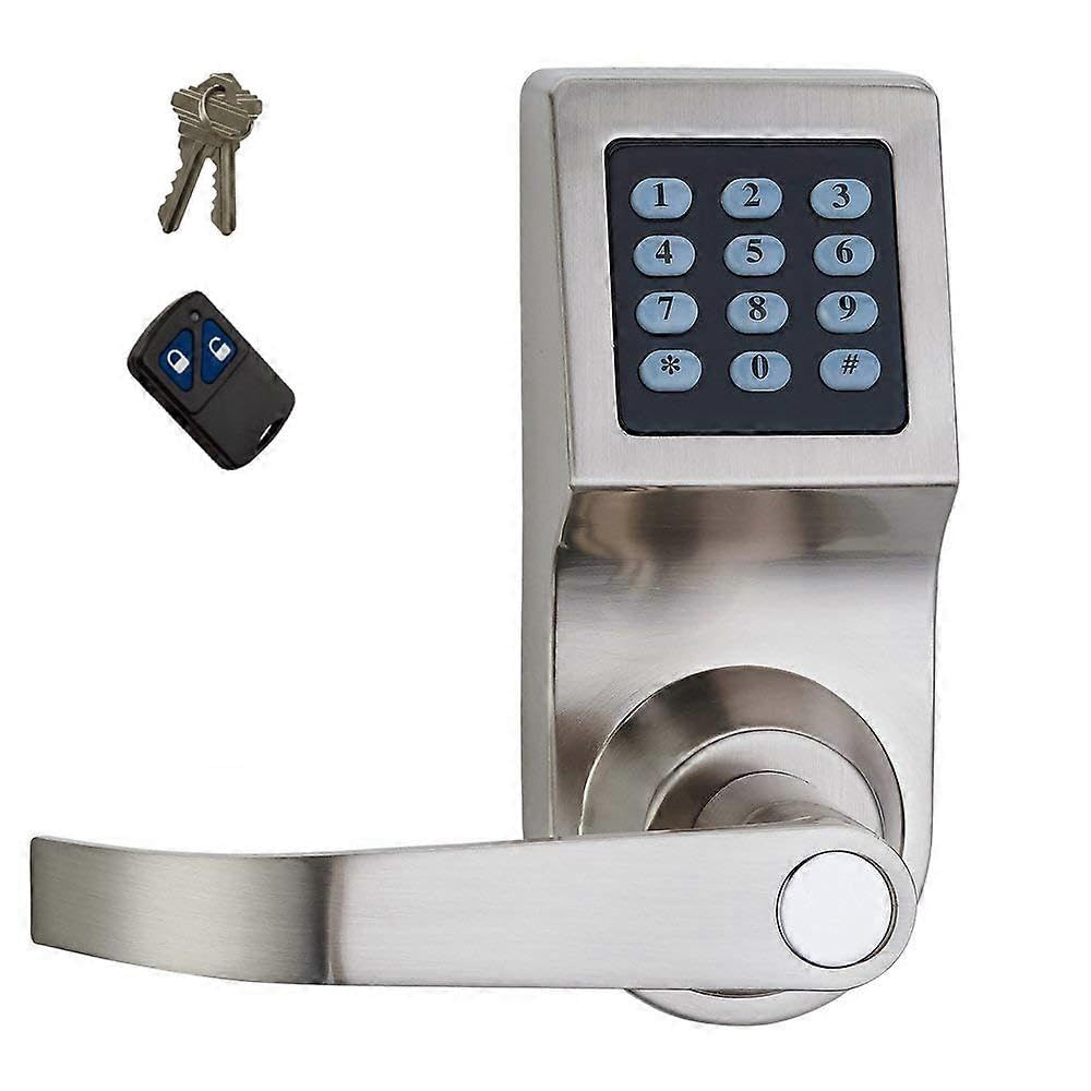 Electric Digital Door Lock with Keypad Password Remote Control RFID Card Keyless Entry Deadbolt Handle Smart Lock Yj6300