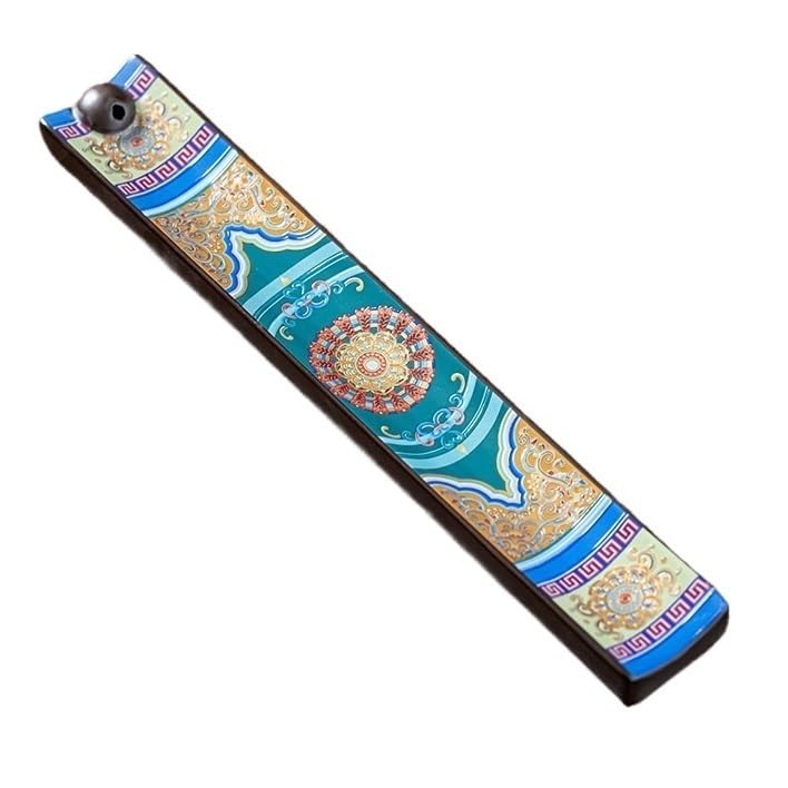 Porte-encens en céramique émaillée, plateau artisanal élégant