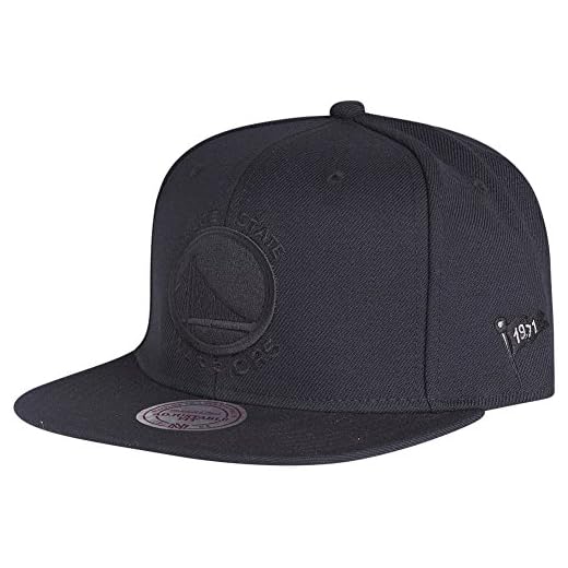 Mitchell & Ness Golden State Warriors Black On Black GAS012 Snapback Cap Basecap