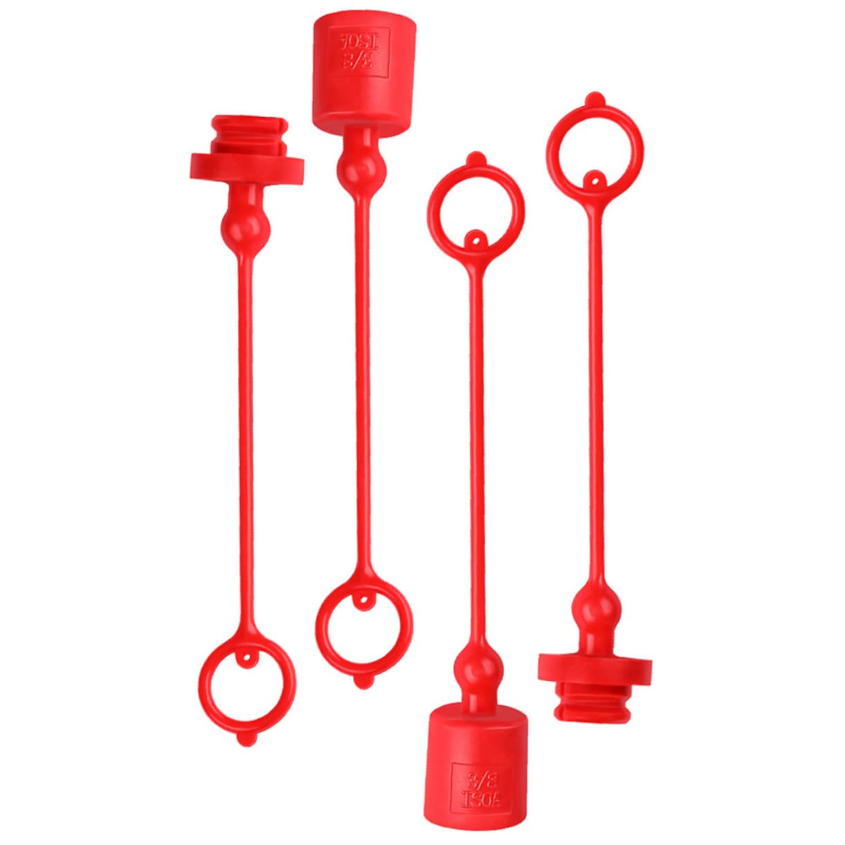 BESPORTBLE Hydraulik Staubkappen aus Kunststoff 3/4 Npt Flat Face 2 Satz mit Je Einer Männlichen und Weiblichen Staubkappe Rot Leichtgewichtig zum Schutz und Verlängerung der Lebensdauer