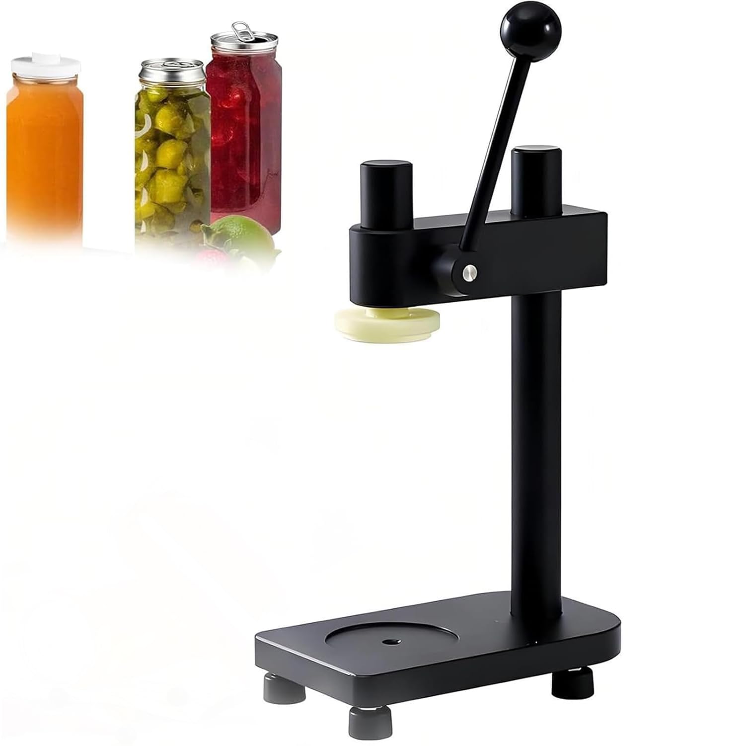 Mavdecll Manual Can Sealer Machine, Aluminum Alloy Cup Closing Machine for Aluminum & Plastic Cans, Hand Tin Can Seamer Machine with Fixed Base, for Beer, Juice, Coffee & Soda