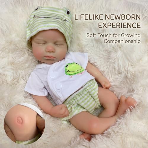 Muñeca Reborn Silicona Realista 12 Pulgadas Niño miniatura 4