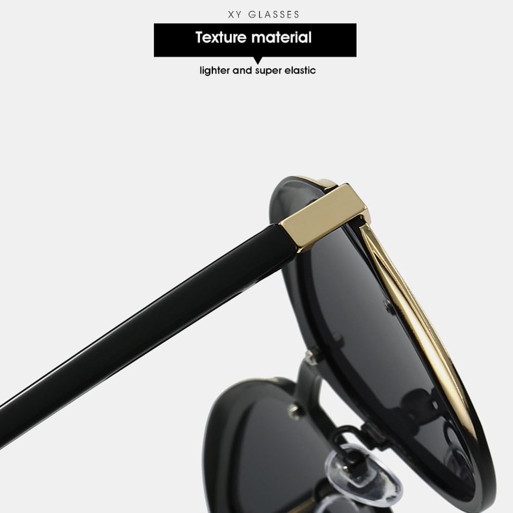 Gafas de sol ovaladas de moda para mujer Gafas de sol para mujer Gafas casuales retro UV400 para mujer