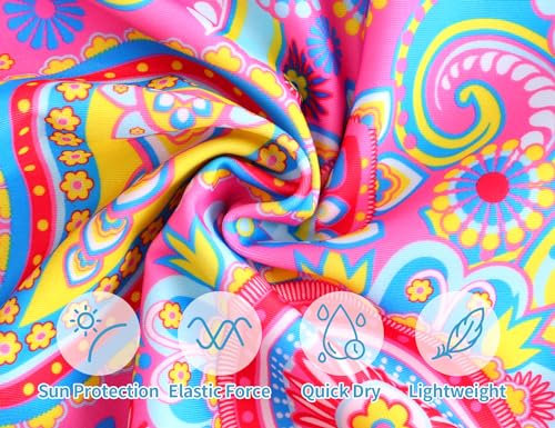 Image of TENVDA Girls Swimsuit Summer Beach Sport Halter Bathing Suits One Piece Swimwear for 2-12 Years Old Kids