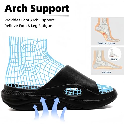 Cloud slides sandals for women men,womens Recovery slides EVA Anti-Slip shower shoes,Open Toe Garden Shoes,Mens Sandals slippers Indoor and Outdoor Size4