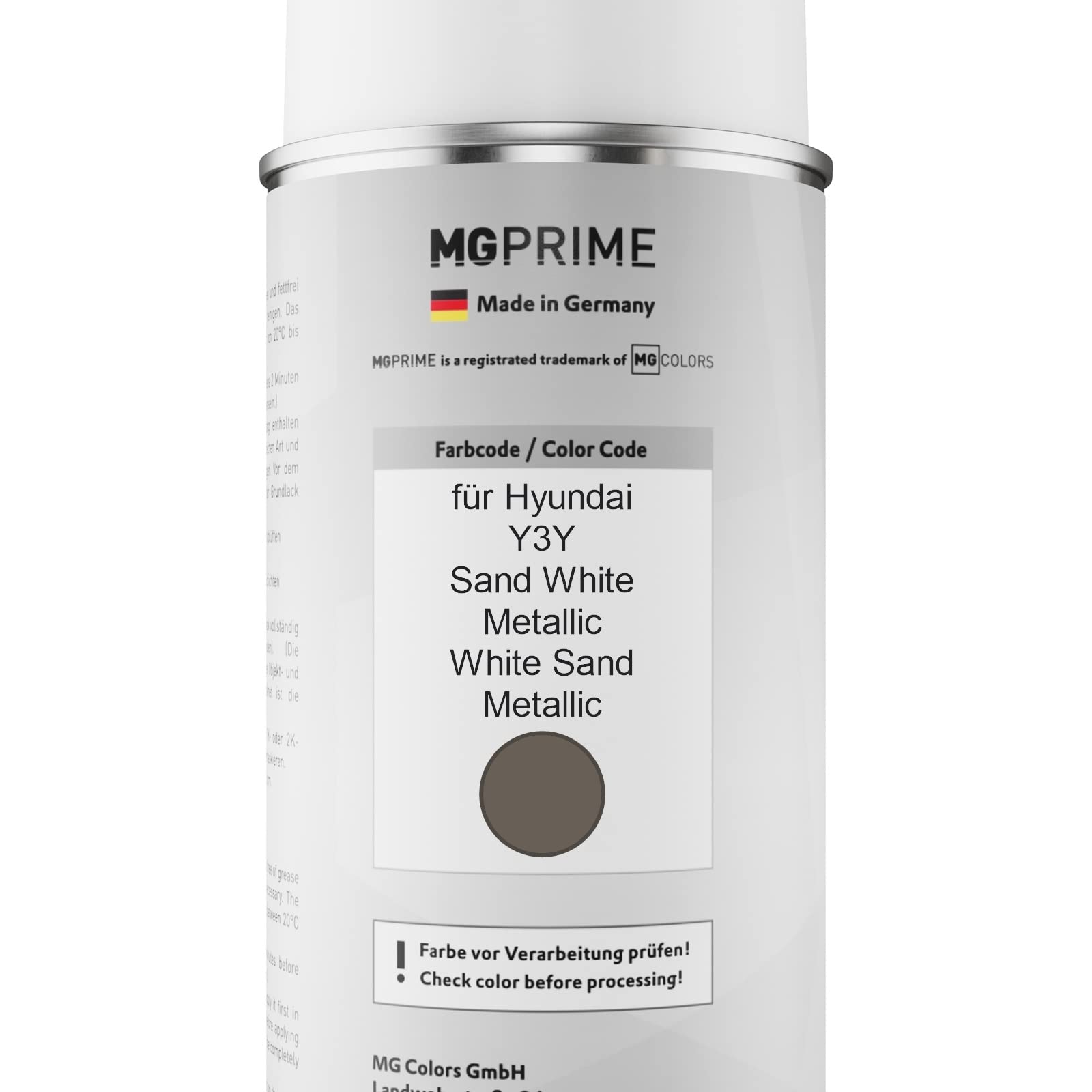 Peinture Voiture HYUNDAI Y3 Y7770 WHITE SAND Métallisée