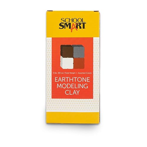 Miniatura 2 de School Smart Arcilla de modelado para uso escolar y doméstico, diseño permanentemente suave, 5 libras, colores surtidos de tonos de tierra