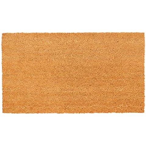 KAF Home Coir Doormat with Heavy-Duty, Weather Resistant, Non-Slip PVC Backing | 17 by 30 Inches, 0.6 Inch Pile Height | Perfect for Indoor and Outdoor Use (Blank) Cover