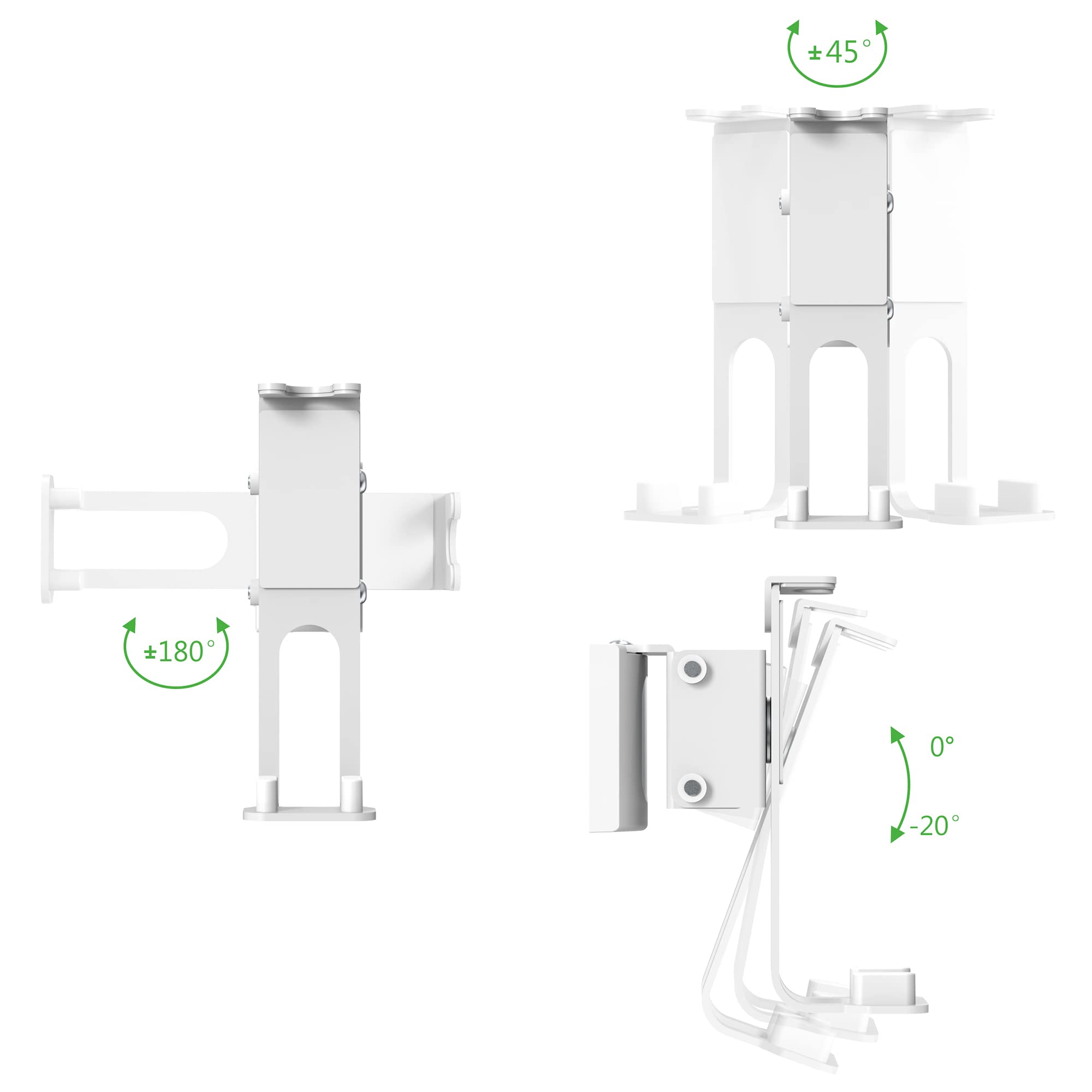 Support Mural Sonos One/One SL/Play:1 - Noir Charge 3kg Gestion Câbles