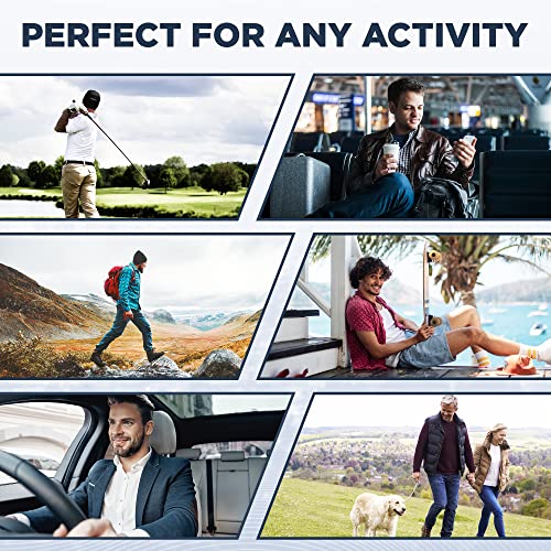 Men's Stretch Performance Belt - Lightweight Elastic Adjustable Flat Non-Metal Travel Friendly Buckle, Black4